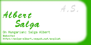 albert salga business card